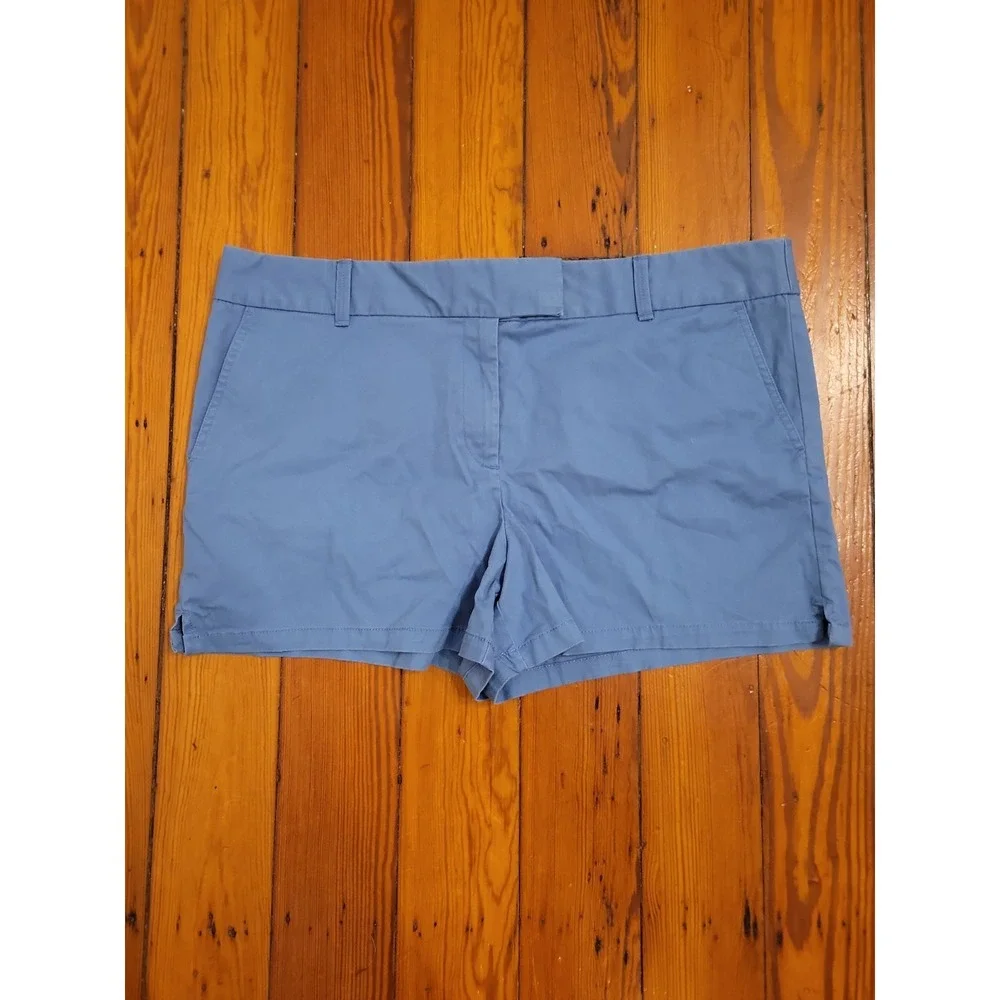 Loft The Riviera Short Womens 18 Blue Vacation Summer Cotton Blend Classic Fit